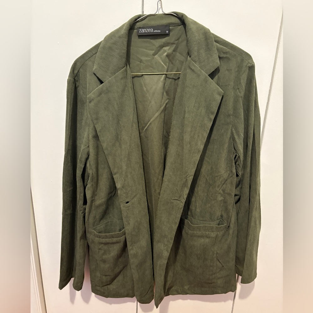 Olive Green Corduroy Blazer